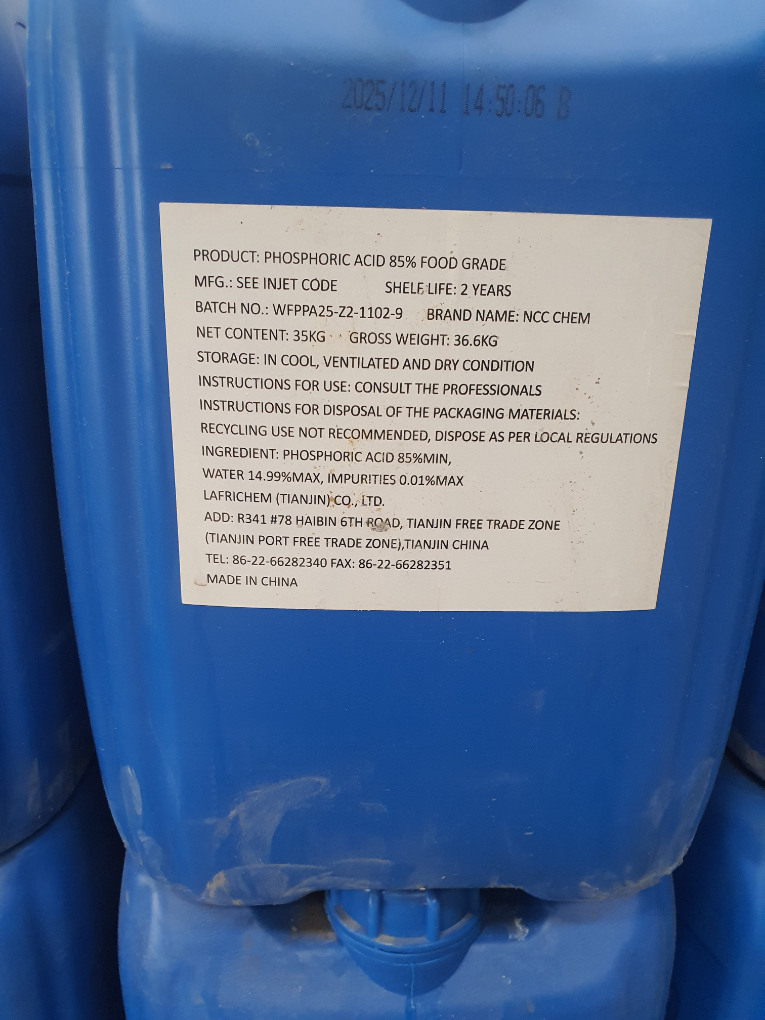 Cholesterol 90  25kg fibre drums